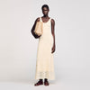 Bouquet Knit Maxi Dress Ecru