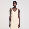 Bouquet Knit Maxi Dress Ecru