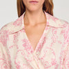 Melbourne Floral Print Short Dress Pink / Ecru