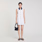 Lune Short Dress With Contrasting Collar White