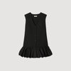 Aliette Short Tailored Dress With Ruffle Black