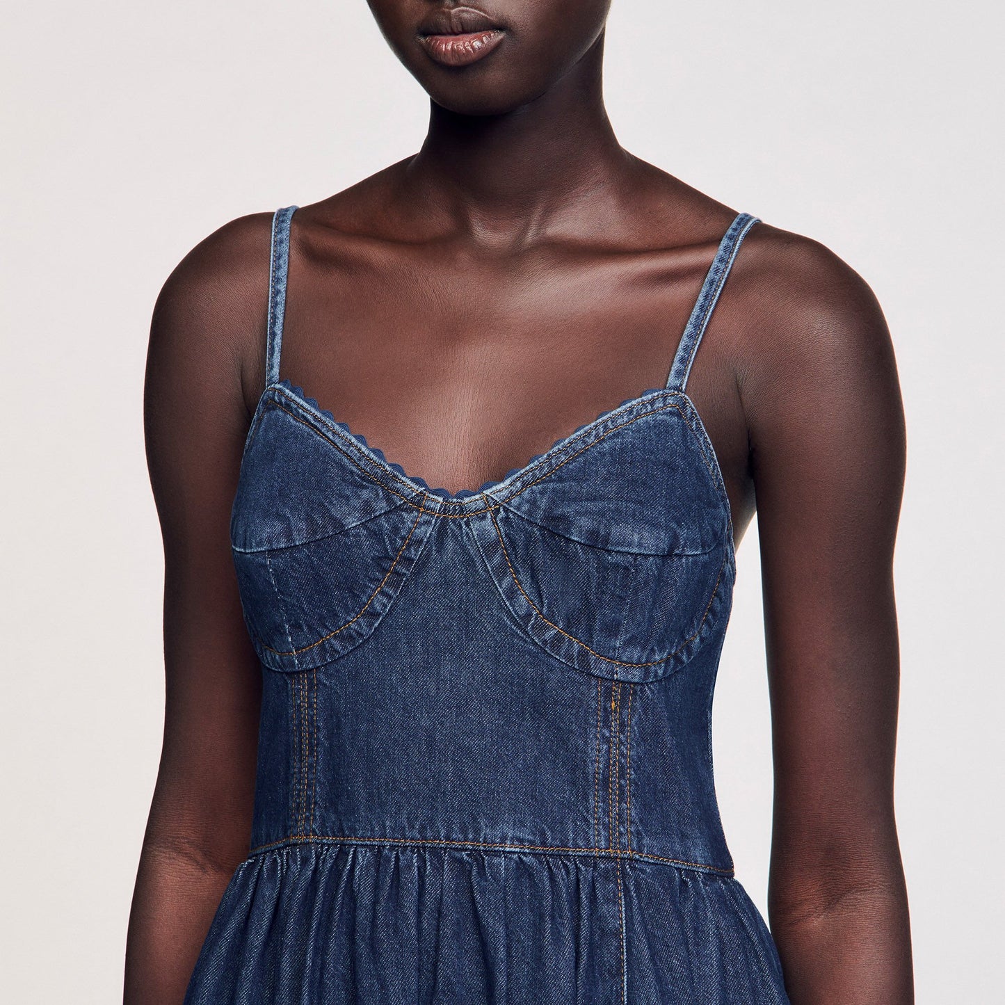 Sophie Midi Denim Dress Blue Jean