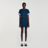 Suzie Short Pleated Dress Navy Blue