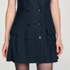 Ezianne Short Rhinestone Suit Dress Navy Blue