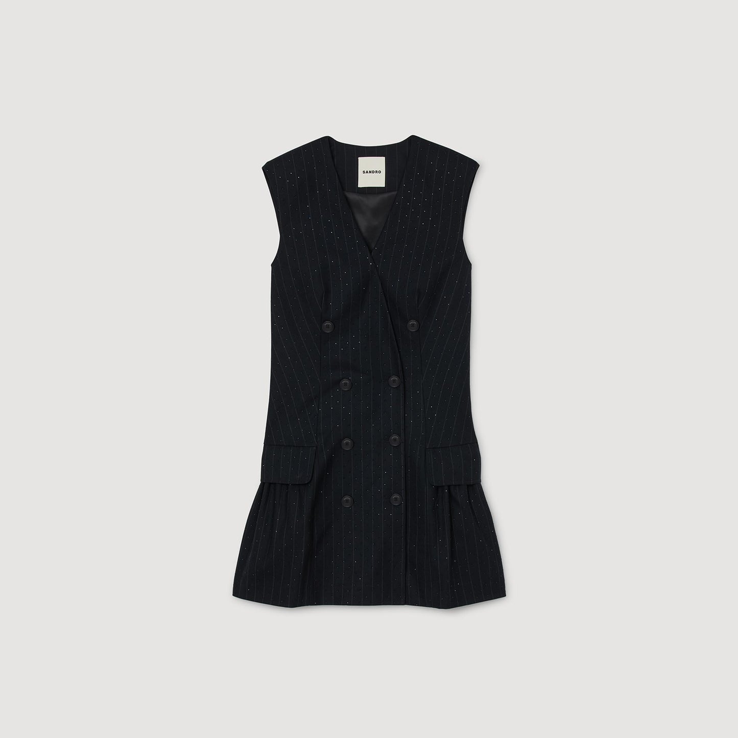 Ezianne Short Rhinestone Suit Dress Navy Blue