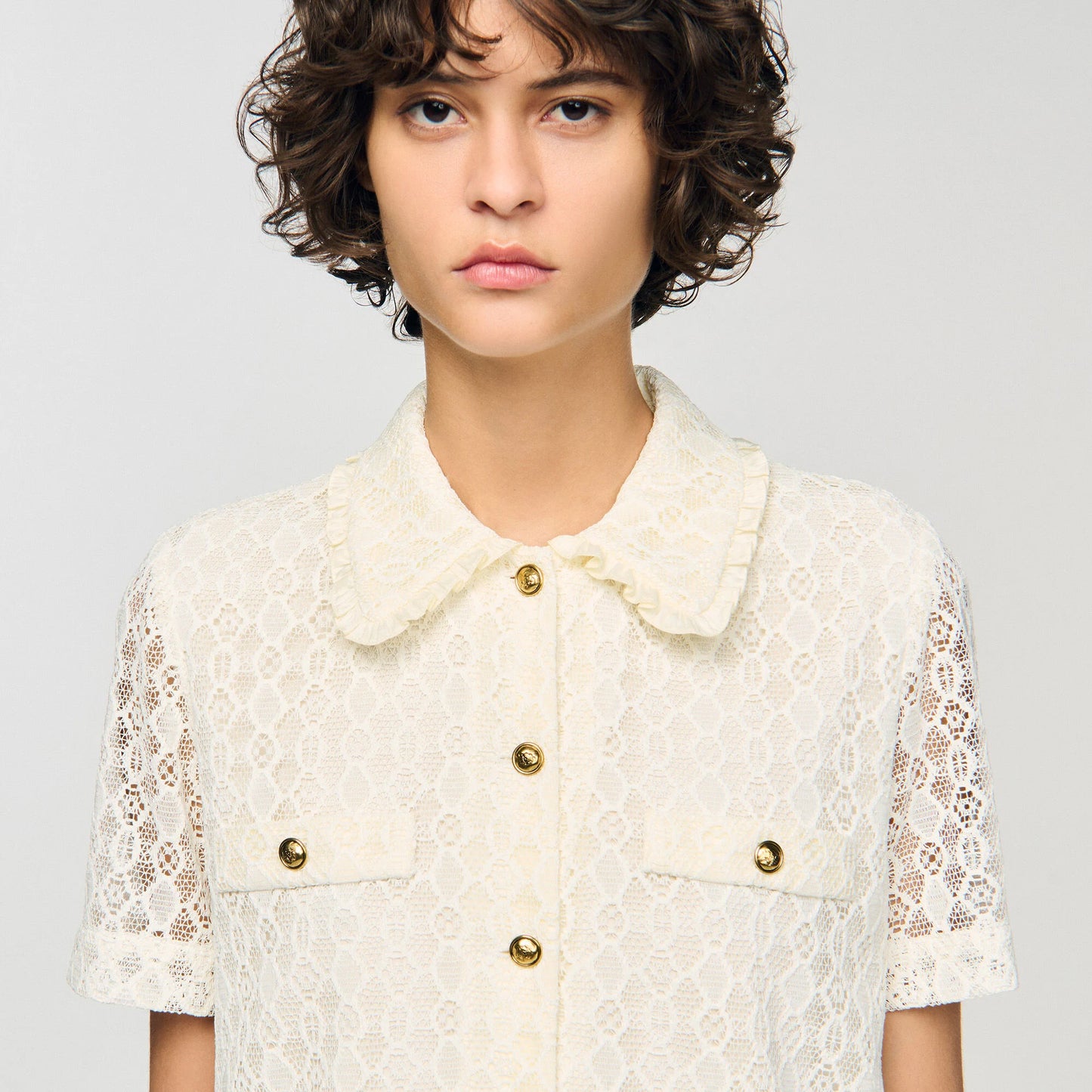 Constantine Short Lace Dress Ecru