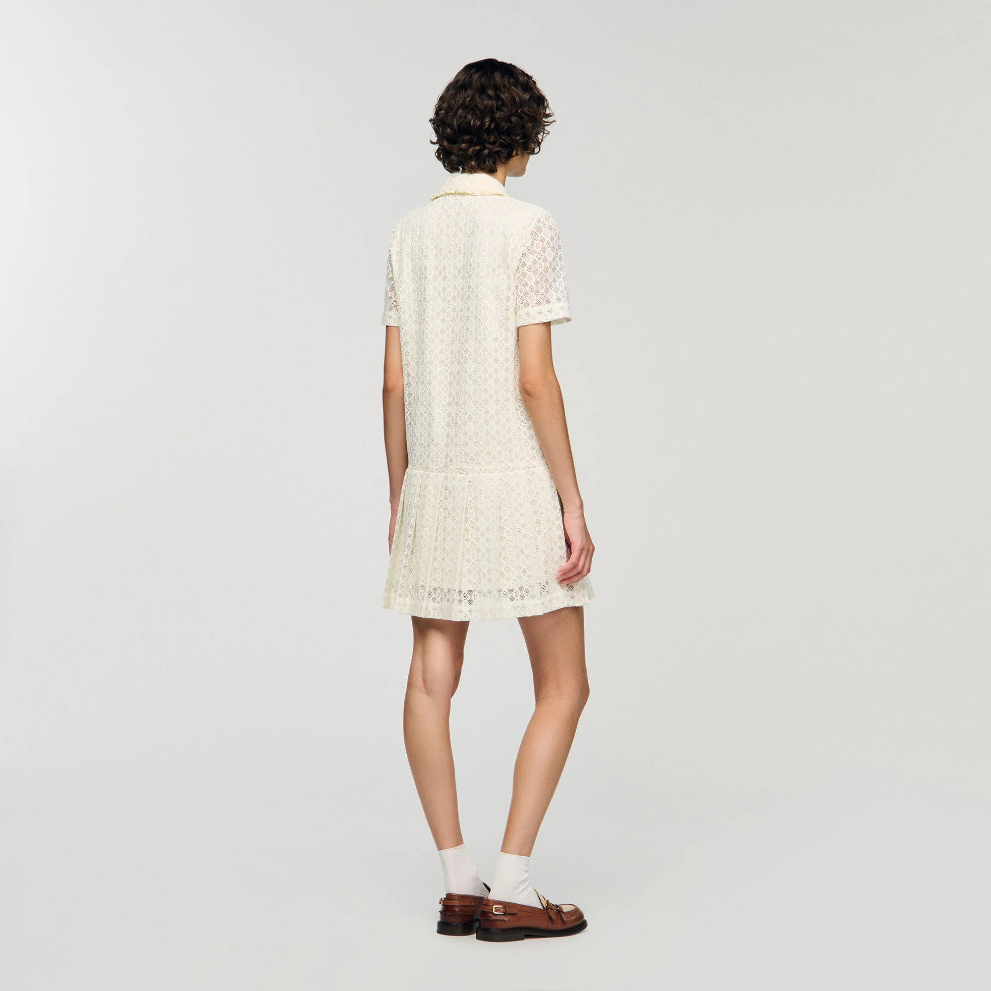 Constantine Short Lace Dress Ecru