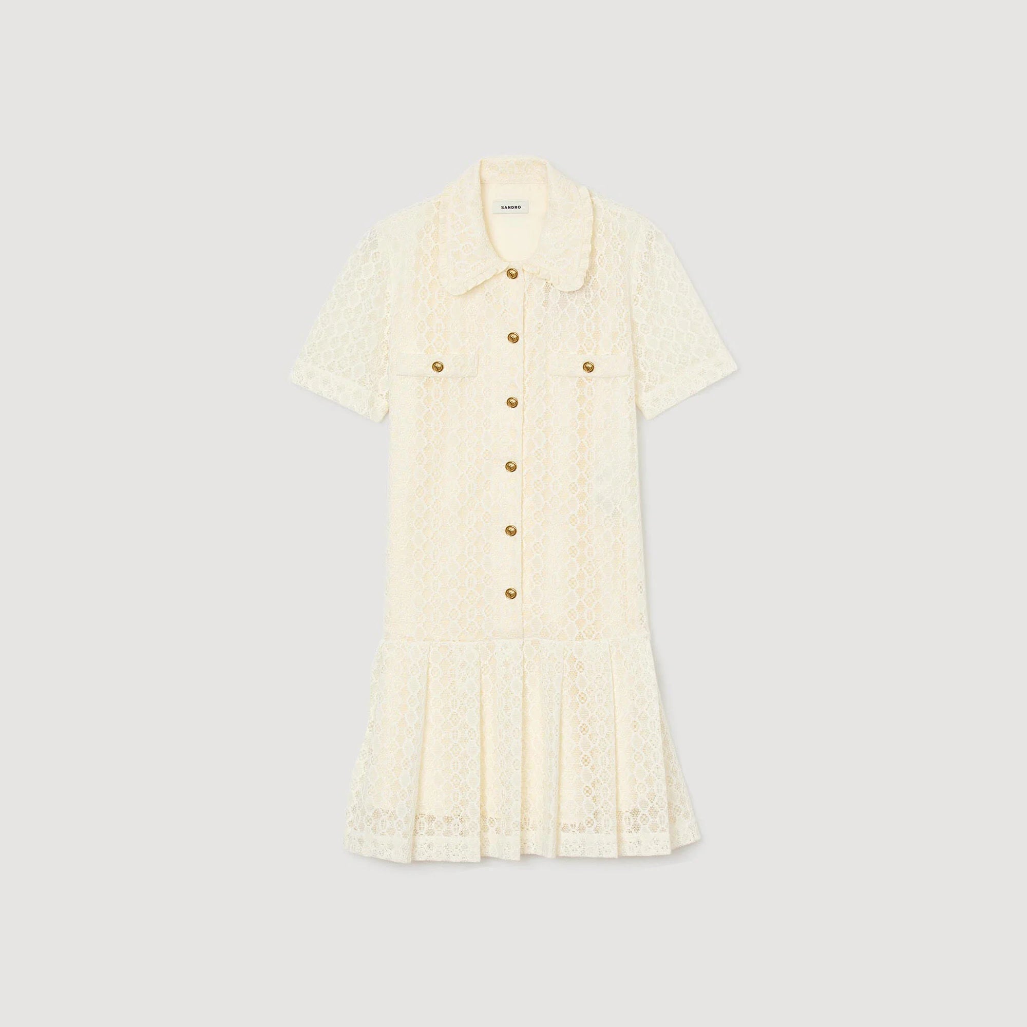 Constantine Short Lace Dress Ecru