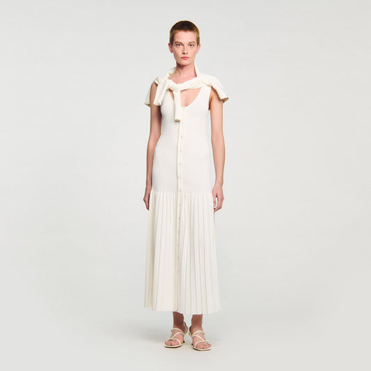 Bella Knit Maxi Dress Ecru