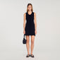 Axelia Short Ribbed Knit Dress Black