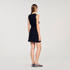 Axelia Short Ribbed Knit Dress Black