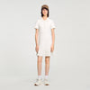 Maryll Short Knit Dress With Polo Neck Ecru