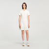 Maryll Short Knit Dress With Polo Neck Ecru