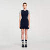 Martha 2-In-1 Short Knit Dress Navy Blue