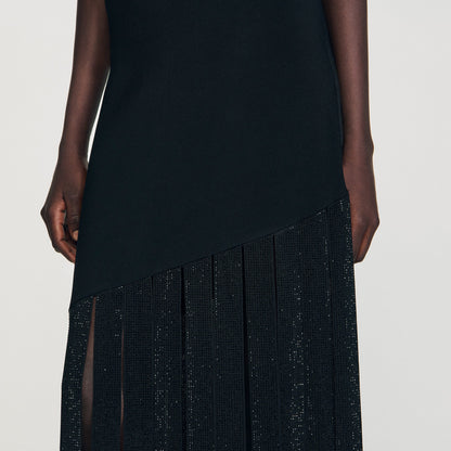 Astoria Fringed Maxi Dress Black