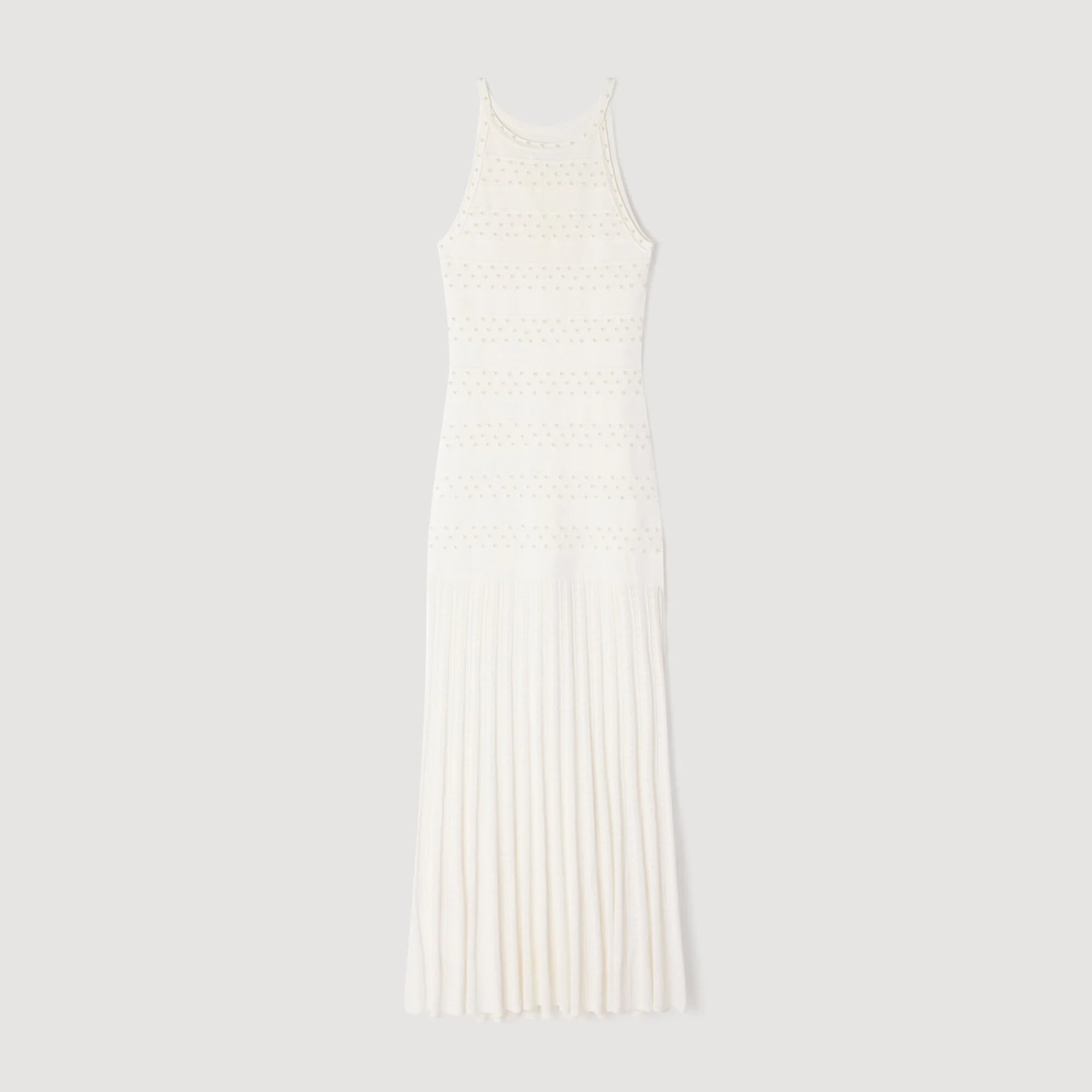 Milana Beaded Dress Ecru