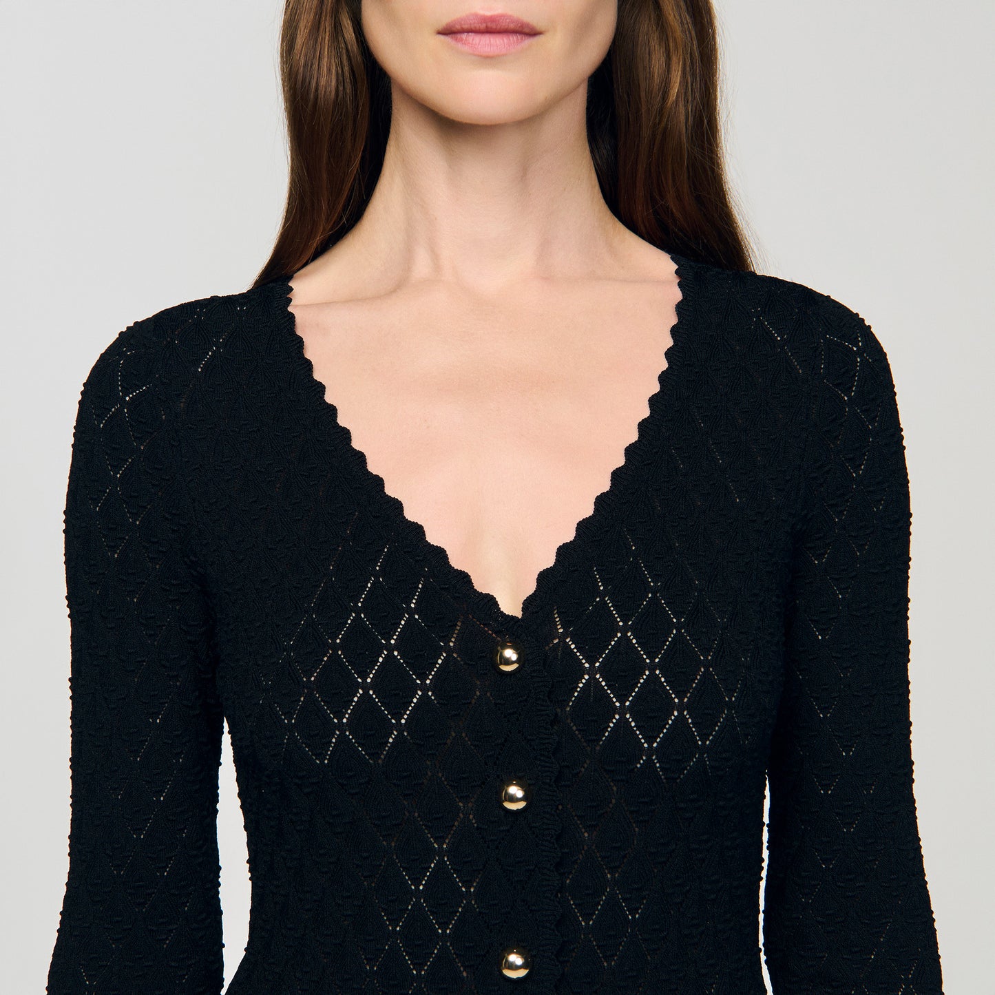 Sabah Fancy Knit Maxi Dress Black