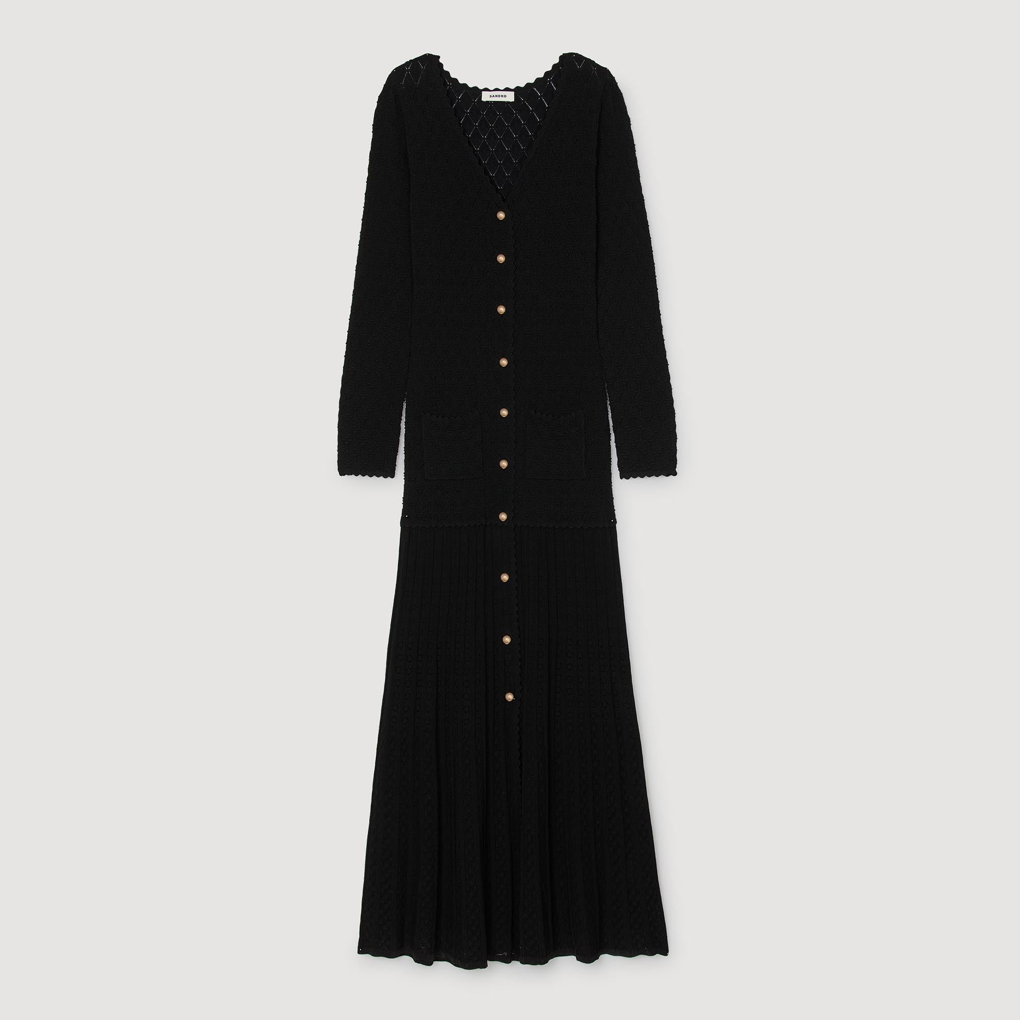 sancha black knit maxi dress 'Sancha' Black Knit Maxi Dress