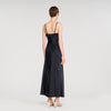 Georgia Satin-Effect Maxi Dress Navy Blue