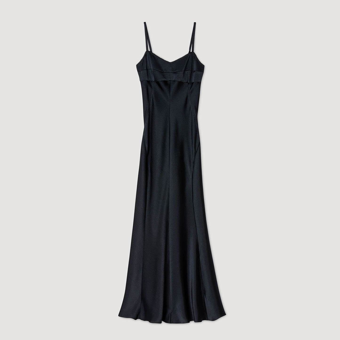 Georgia Satin-Effect Maxi Dress Navy Blue