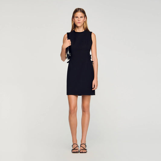 Aurore Short Dress With Cutouts Black
