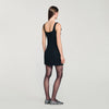 Alessia Short Dress With Bows Black