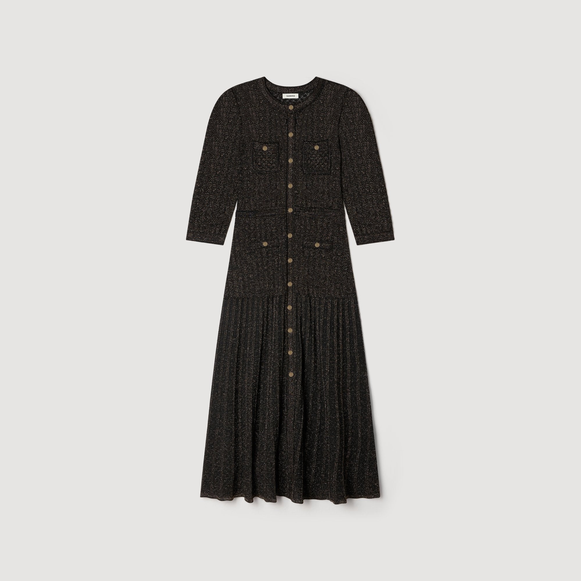 sandro pointelle knit midi dress Pointelle knit maxi dress green For Women