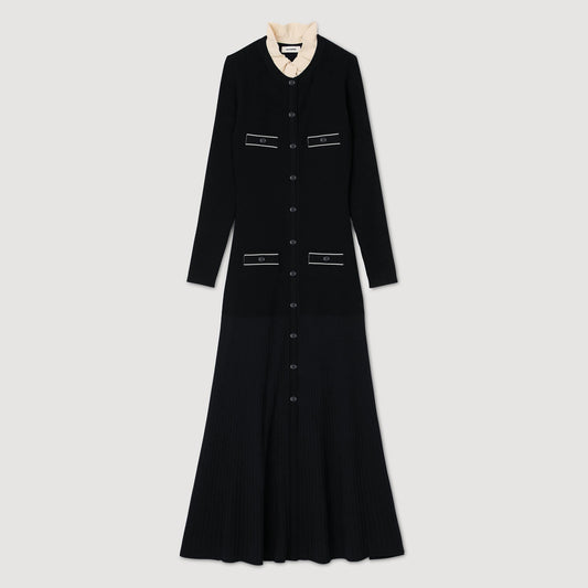 Odaya Knit Maxi Dress Black