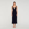 Sienna Rhinestone Heart Maxi Dress Black