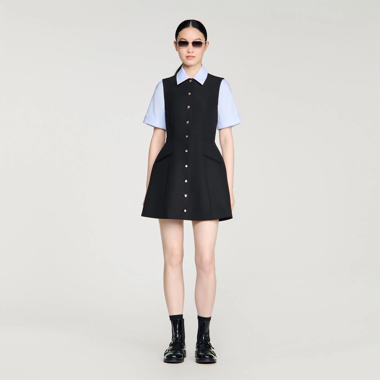 Ada 2-In-1 Short Dress Black