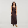 Behati Lace Collar Maxi Dress Brown