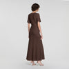 Diane Rhinestone knit maxi dress Brown