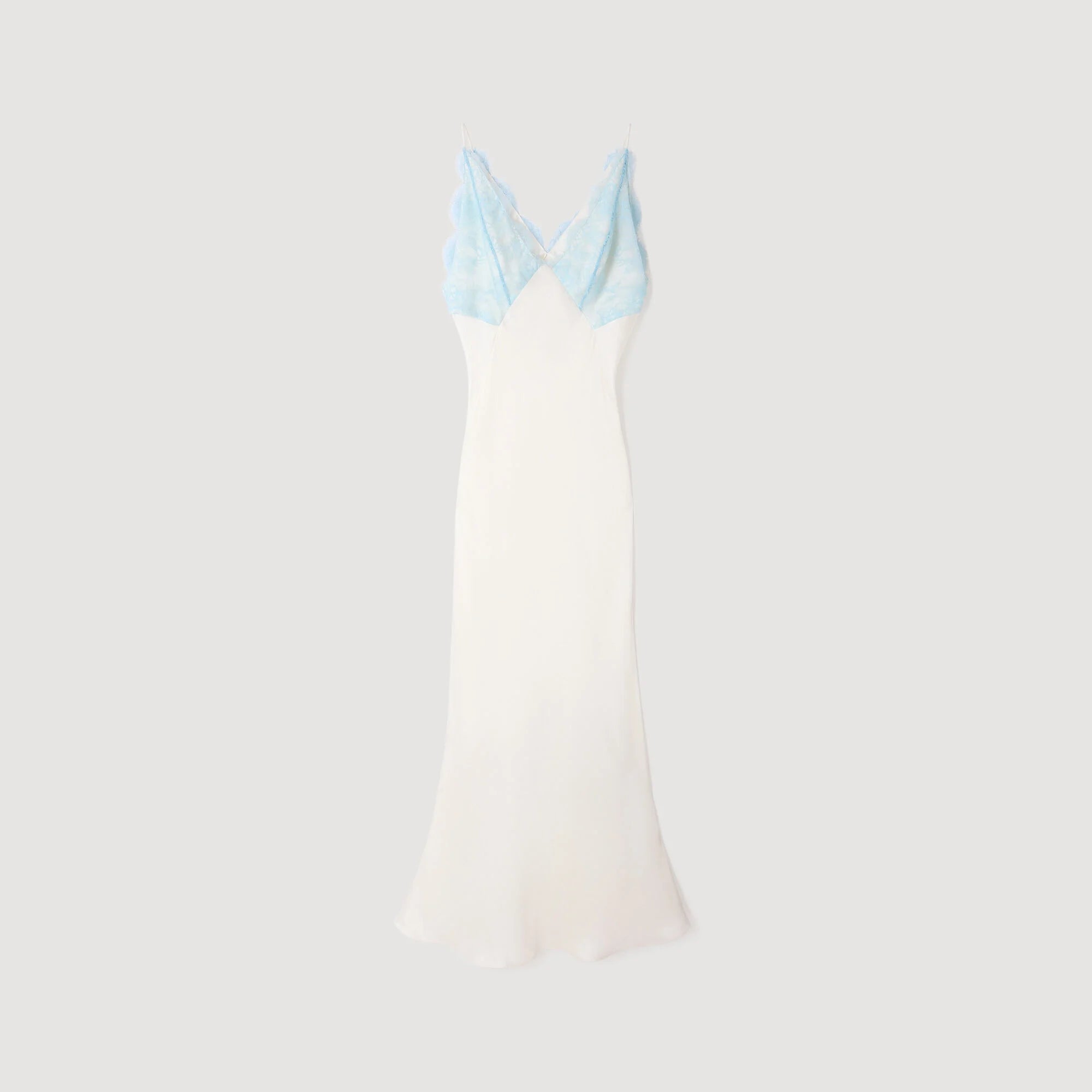 Tess Lingerie-Style Maxi Dress Ecru