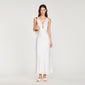 Alma Jewel Satin-Effect Maxi Dress White