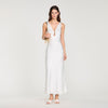 Alma Jewel Satin-Effect Maxi Dress White