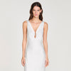 Alma Jewel Satin-Effect Maxi Dress White