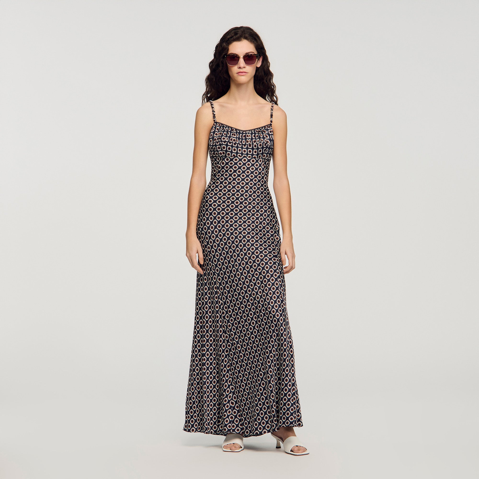 Dona Floral Slip Maxi Dress DEEP BLUE / OCHER