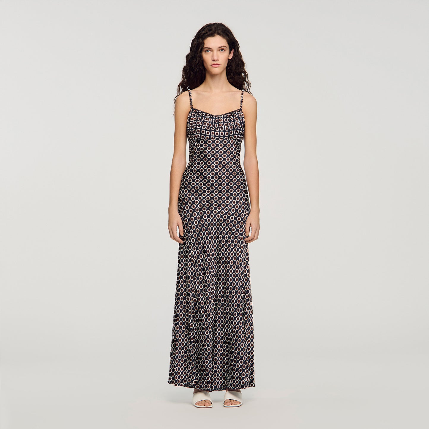 Dona Floral Slip Maxi Dress DEEP BLUE / OCHER