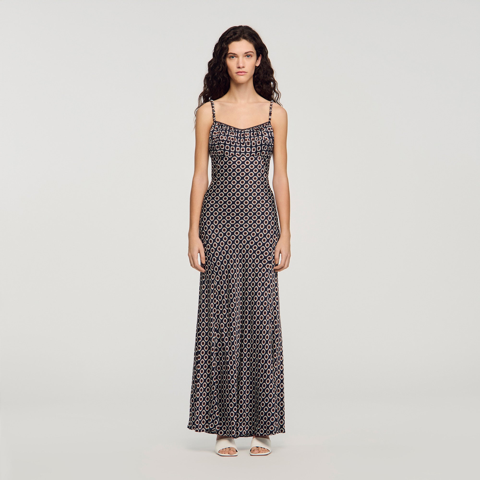Dona Floral Slip Maxi Dress DEEP BLUE / OCHER