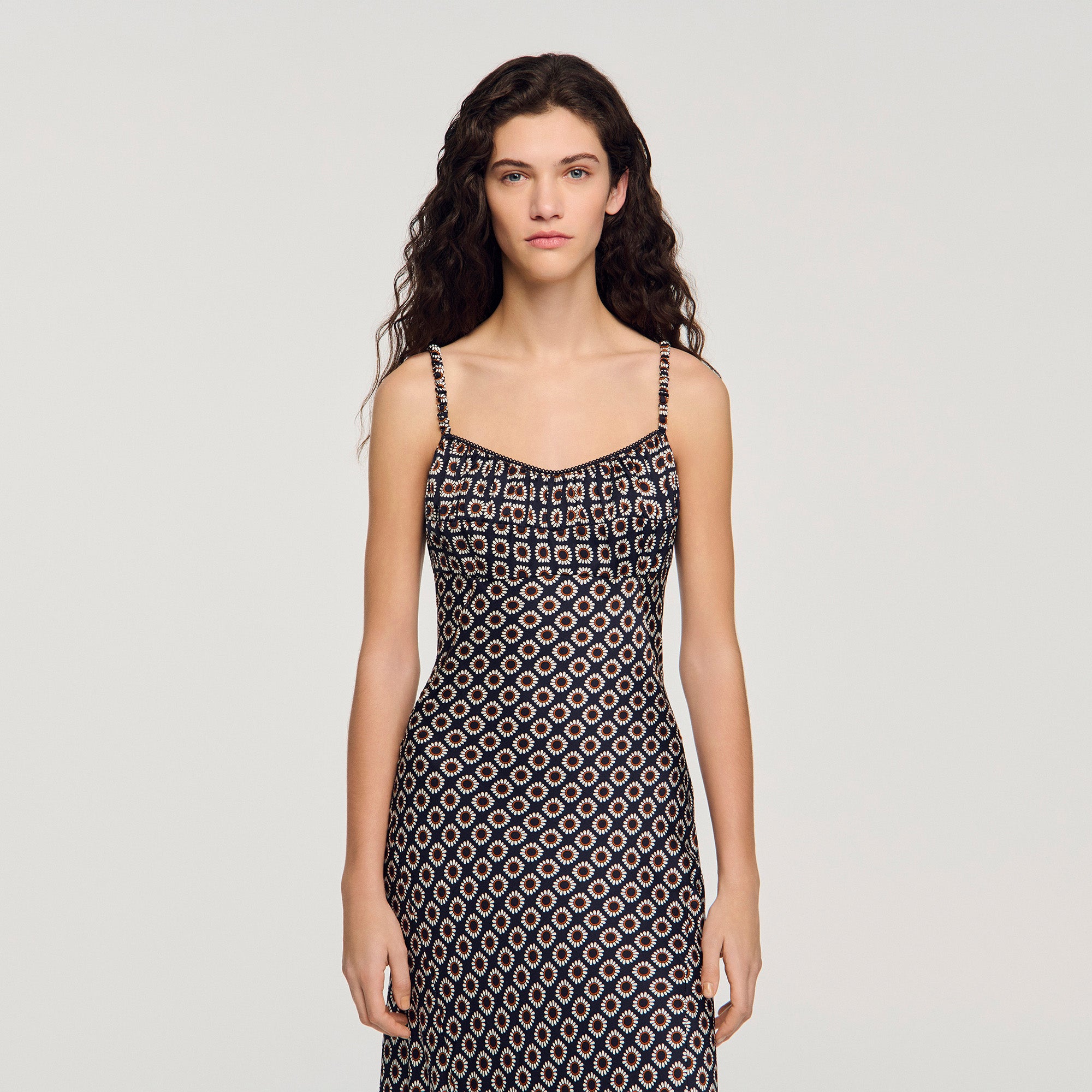 Dona Floral Slip Maxi Dress DEEP BLUE / OCHER