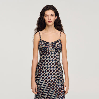 Dona Floral Slip Maxi Dress DEEP BLUE / OCHER