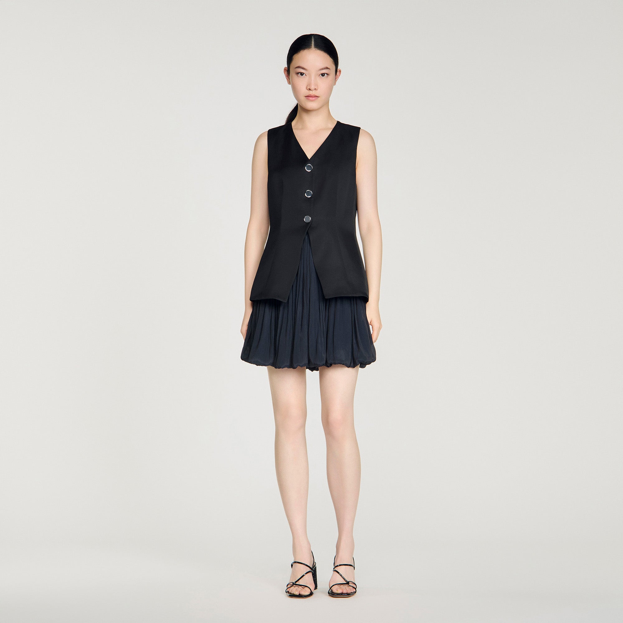 Nilda Short Bubble Dress Black