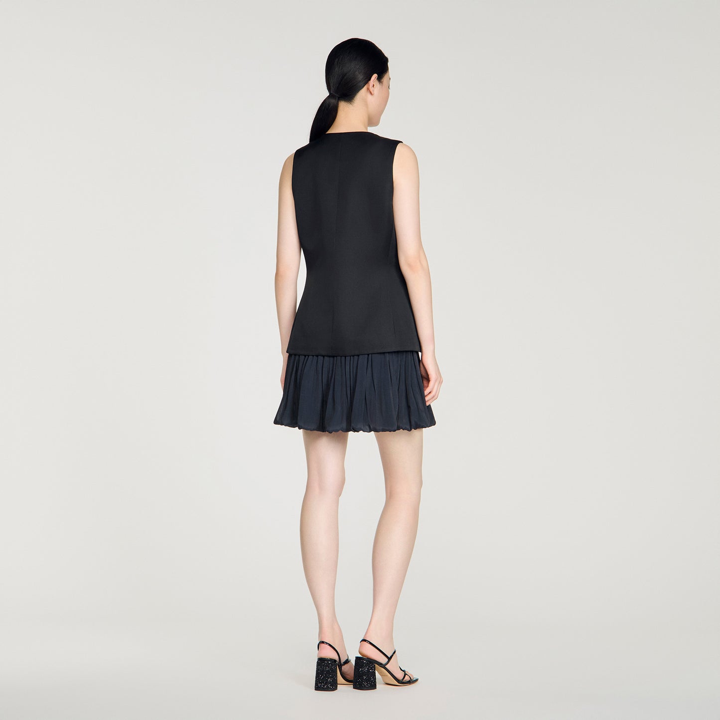 Nilda Short Bubble Dress Black