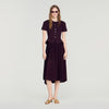 Judith Knit maxi dress with peplum Bordeaux