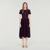 Judith Knit maxi dress with peplum Bordeaux