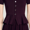 Judith Knit maxi dress with peplum Bordeaux