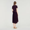 Judith Knit maxi dress with peplum Bordeaux