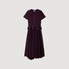 Judith Knit maxi dress with peplum Bordeaux