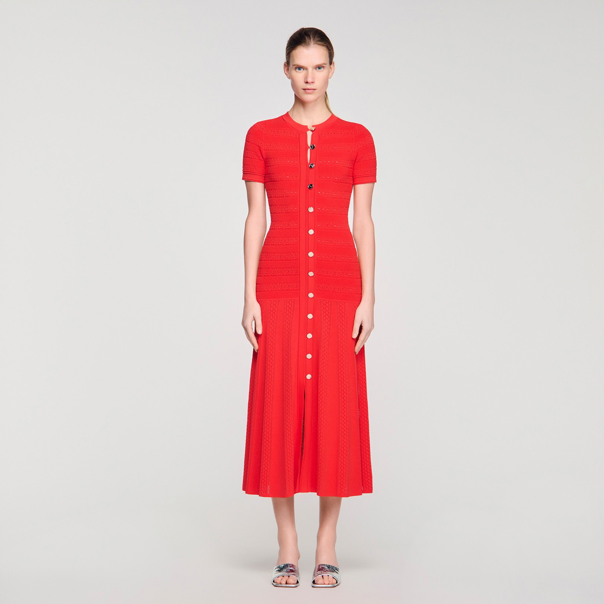 Milona Knit Maxi Dress RED