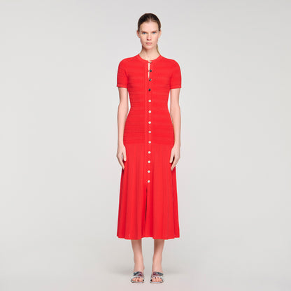 Milona Knit Maxi Dress RED